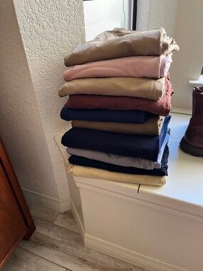 Stack of Mavi Mixed Color Pants - Neutral & Navy Tones Mavi